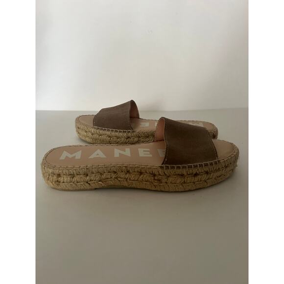Manebi Women's Hamptons Double Sole Slides Sandal Slip-On Brown Size 40 (US 9) - Picture 6 of 13